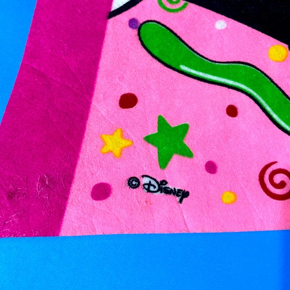 WALT DISNEY WORLD VINTAGE 90’s MINNIE MOUSE PINK SOUVENIR PENNANT FLAG LG 30” - Picture 8 of 12